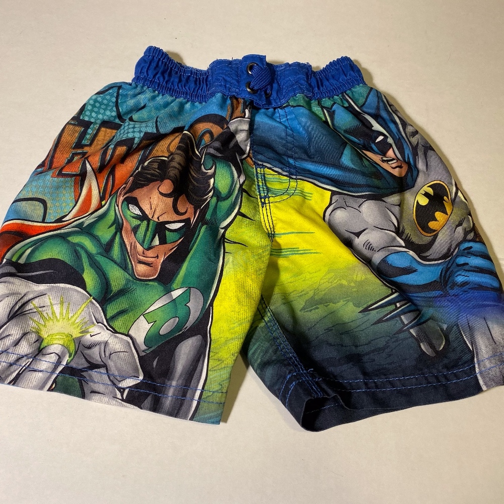 Justice League boys swim trunks, size 2T